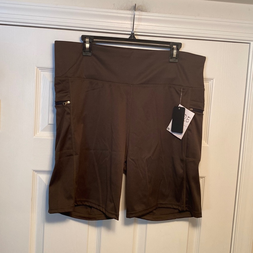 Brand New Kore Olive High Waisted, Ultra Control Bike Shorts…size 2X